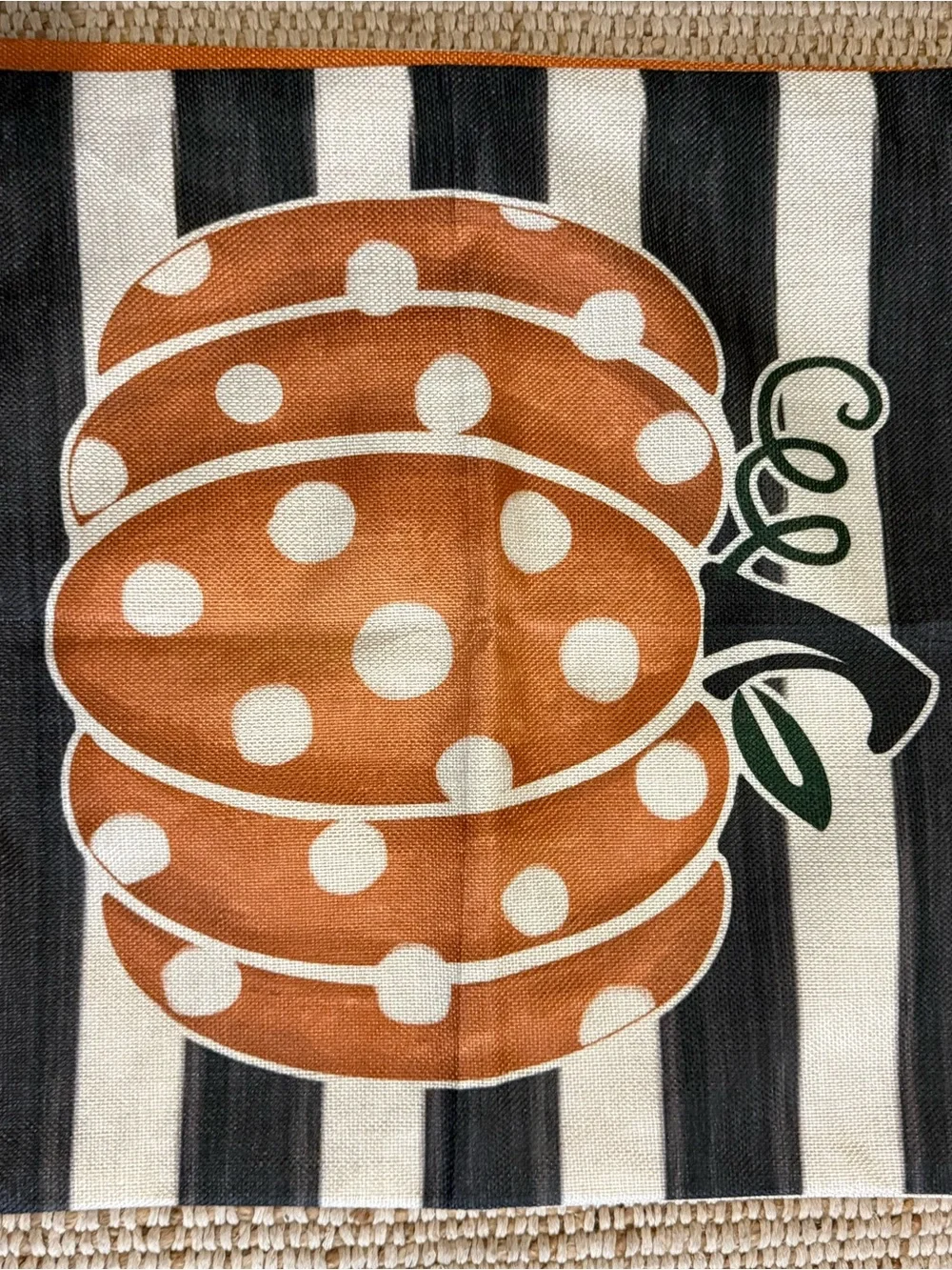 Happy Fall Hello Pumpkin Pillow Covers - Orange & Black